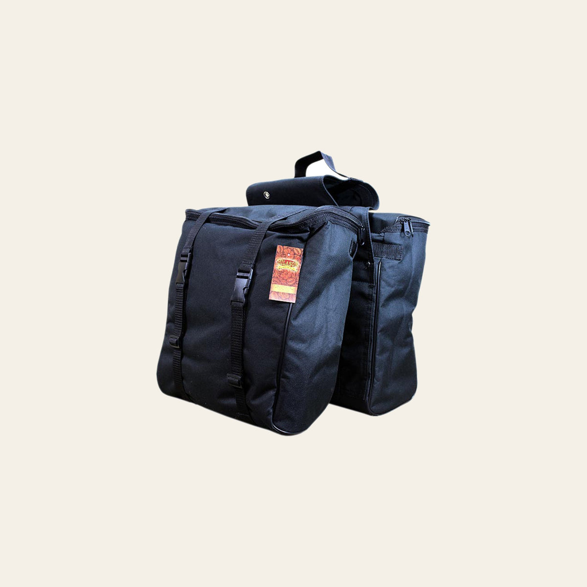 Hilason Black Western Horse Tack Cordura Insulated Saddle Bag