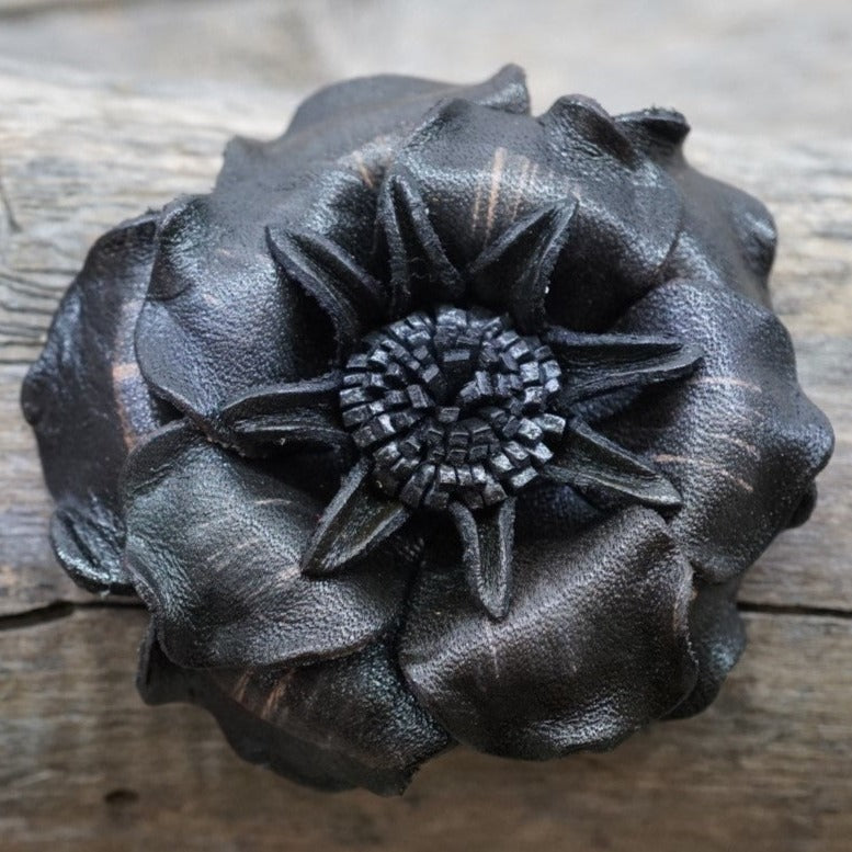 Hand Painted Leather Flowers - Gardenias — view 6