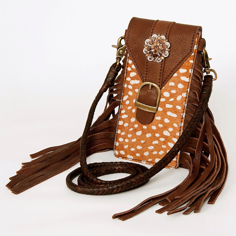 American Darling Cell Phone Holder Hair-On Genuine Leather