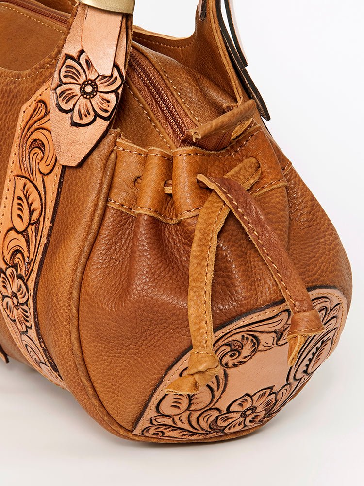 American Darling Hobo Hand Tooled Hair-On Genuine Leather