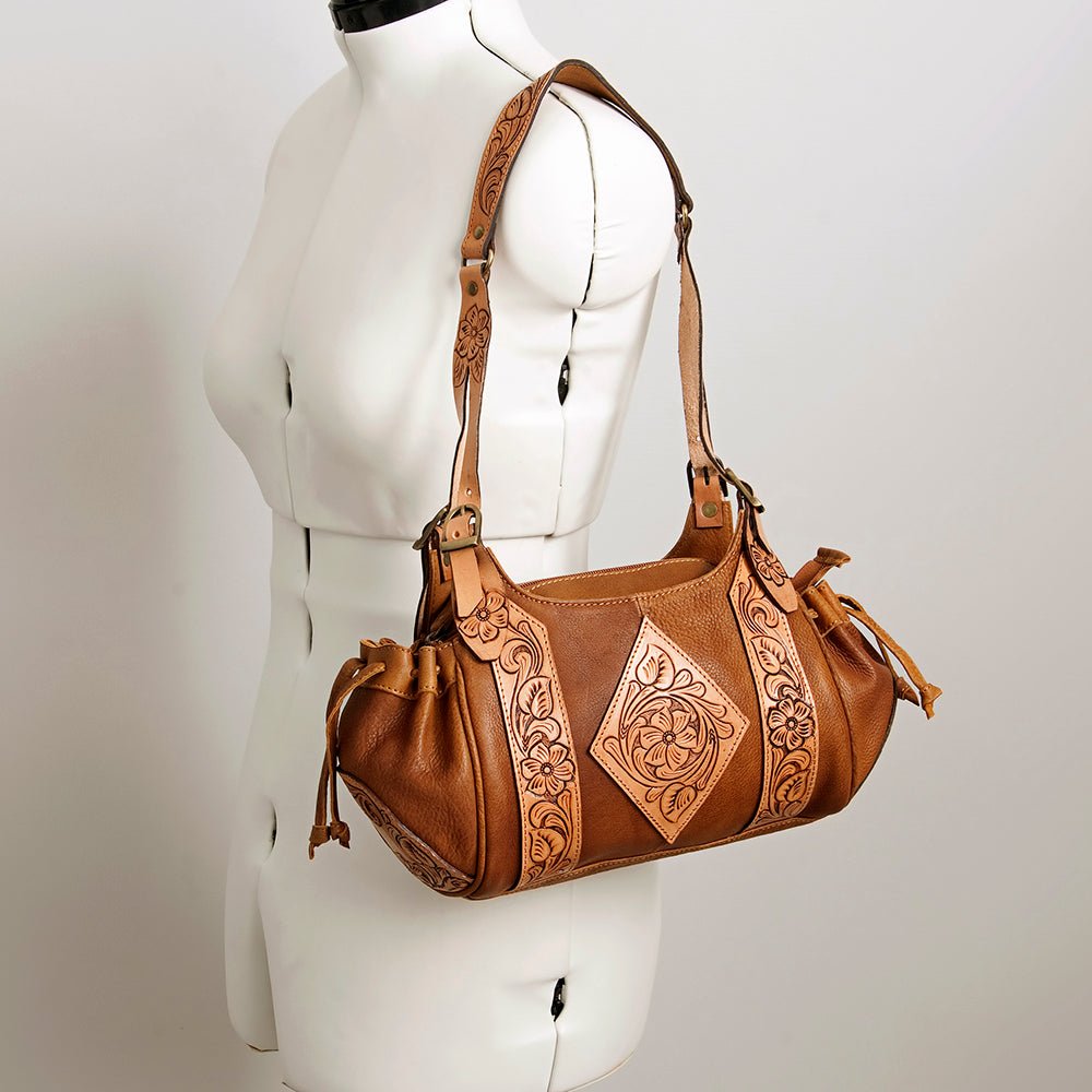American Darling Hobo Hand Tooled Hair-On Genuine Leather