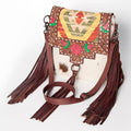 American Darling Crossbody Hand Tooled Hair-On Genuine Leather