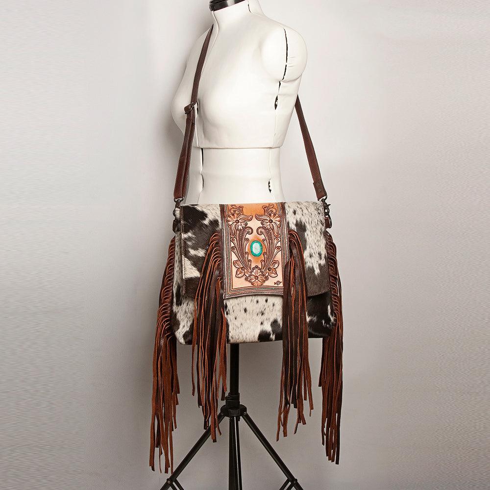 American Darling Hand-Tooled Hair-On Crossbody