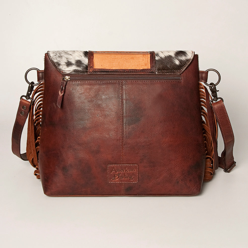 American Darling Crossbody Hand Tooled Hair-On Genuine Leather Women Bag Western Handbag Purse