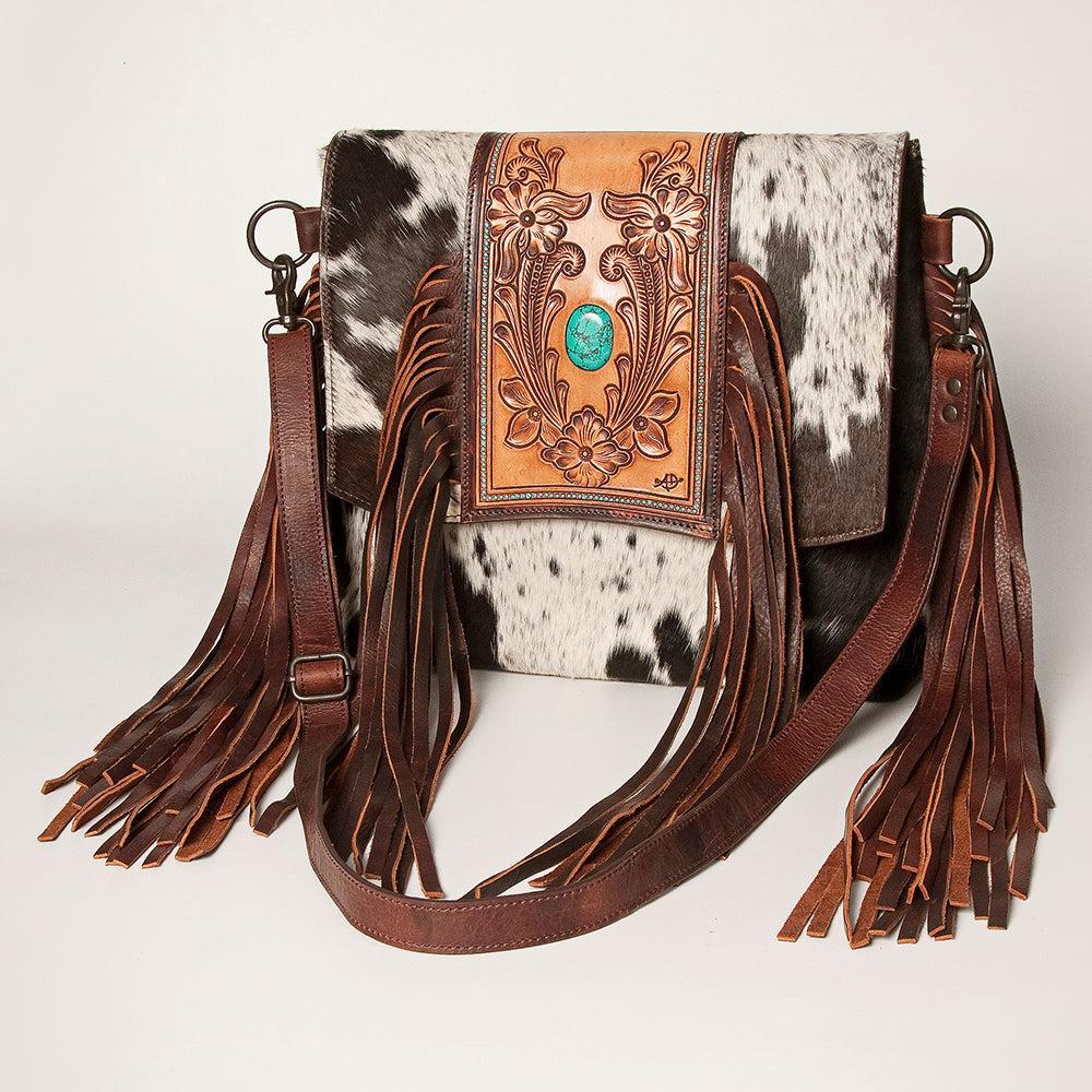American Darling Hand-Tooled Hair-On Crossbody