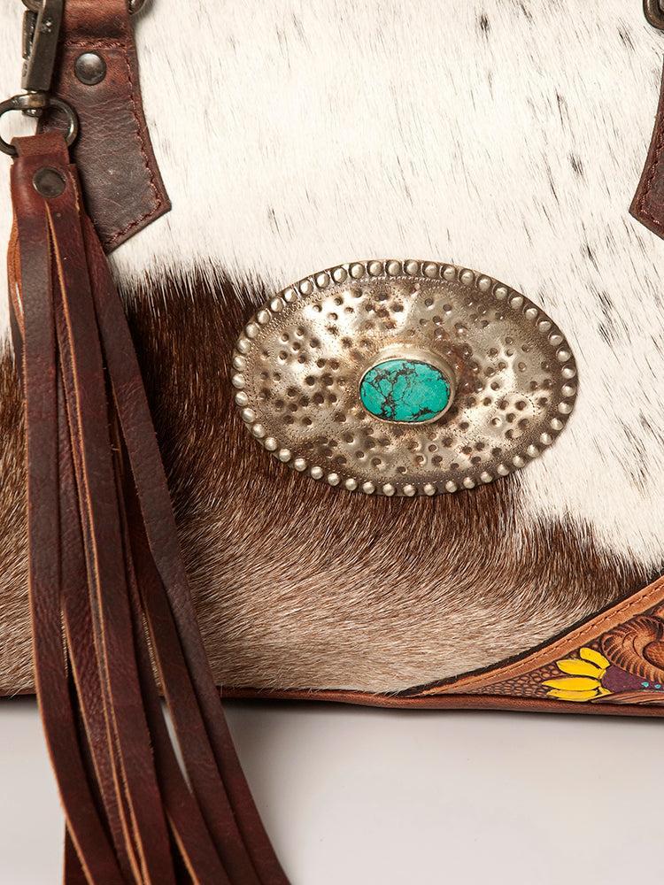 American Darling Saddle Blanket & Hair-On Leather Briefcase
