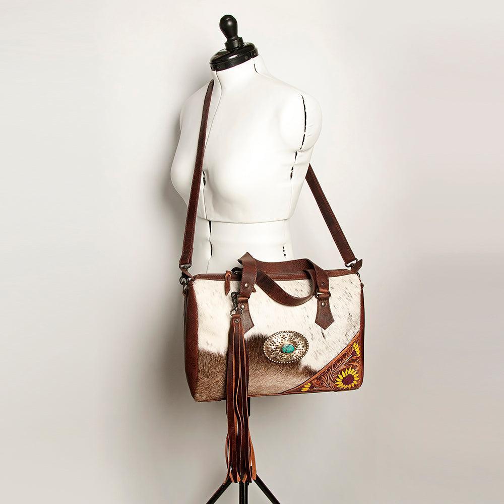 American Darling Saddle Blanket & Hair-On Leather Briefcase