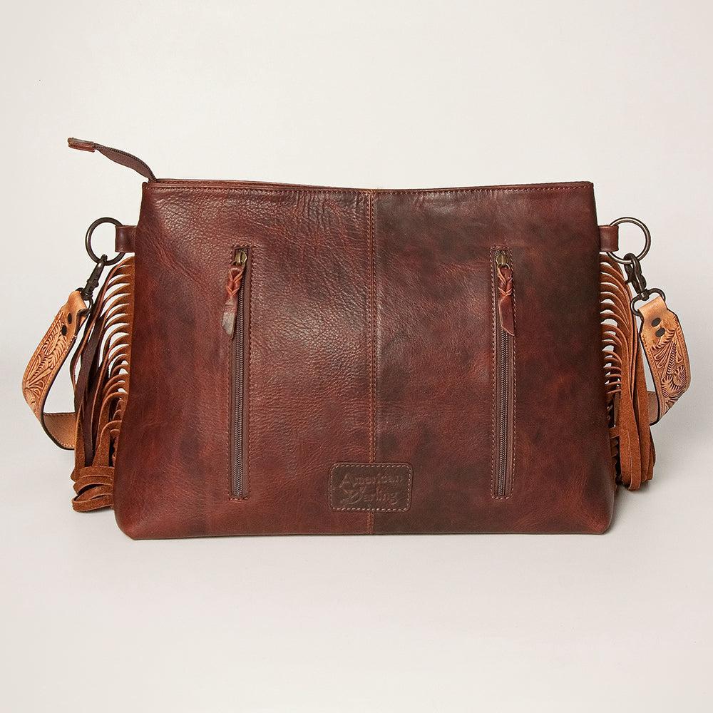 American Darling Hand-Tooled Hair-On Crossbody Bag