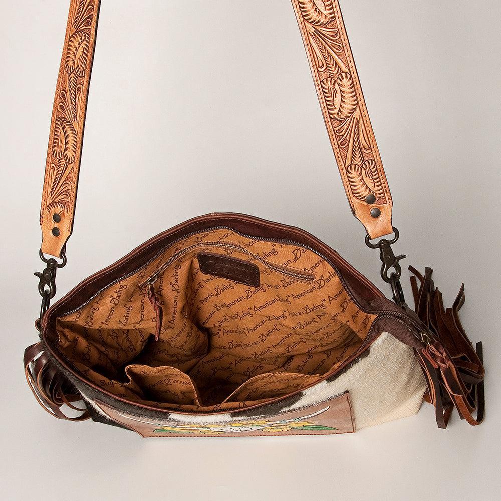 American Darling Hand-Tooled Hair-On Crossbody Bag
