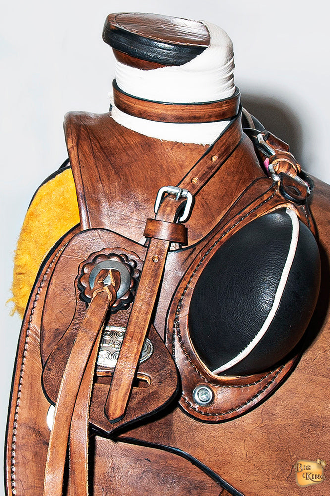 HILASON Western Horse Saddle American Leather Wade Ranch Roping Dark Brown | Hand Tooled & For Horses