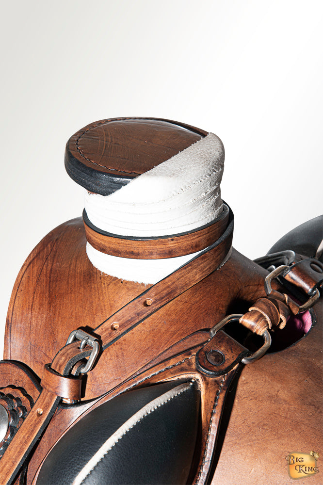 HILASON Western Horse Saddle American Leather Wade Ranch Roping Dark Brown | Hand Tooled & For Horses