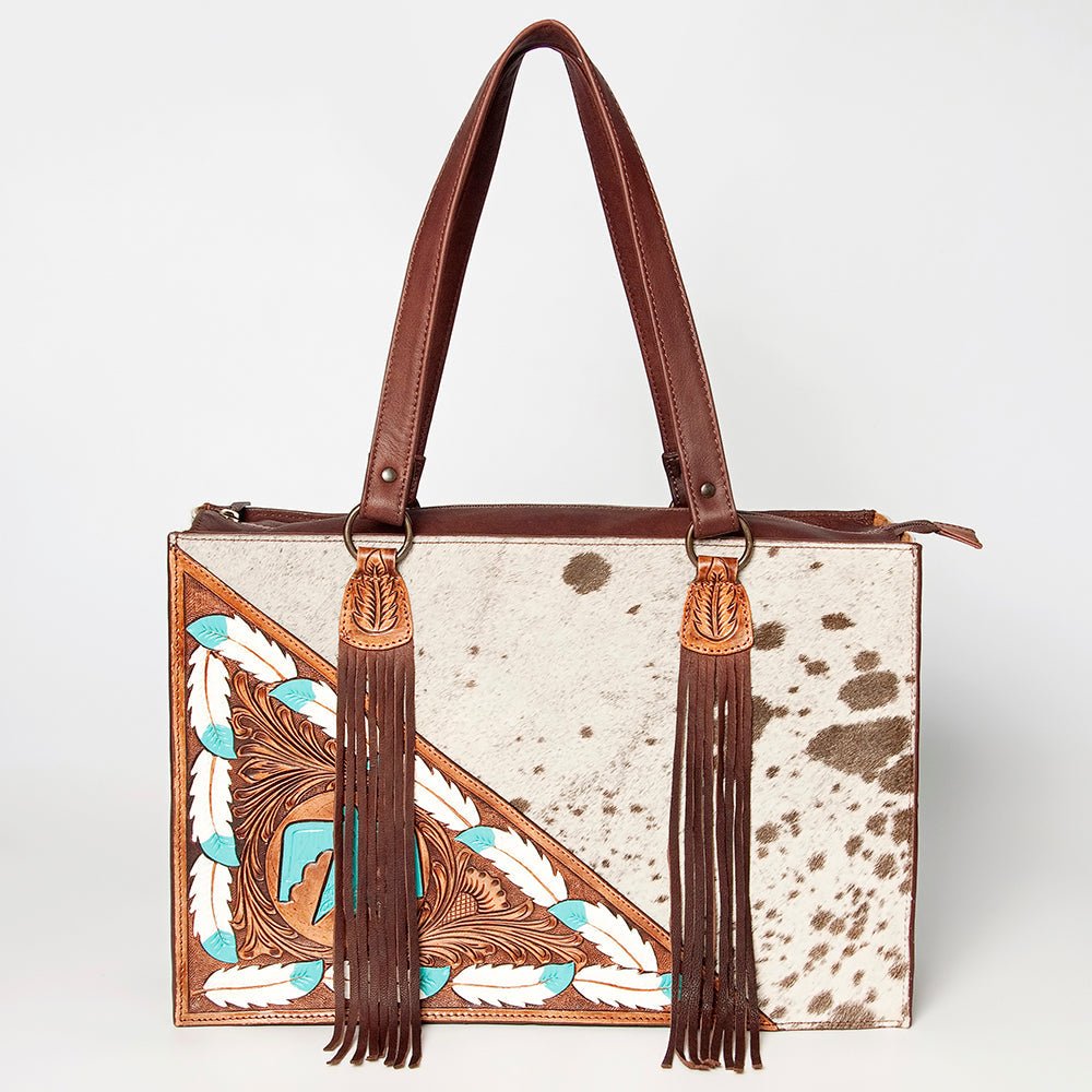 American Darling Hand Tooled Hair-On Genuine Leather
