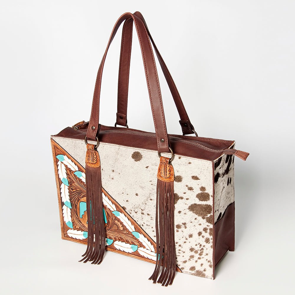 American Darling Hand Tooled Hair-On Genuine Leather