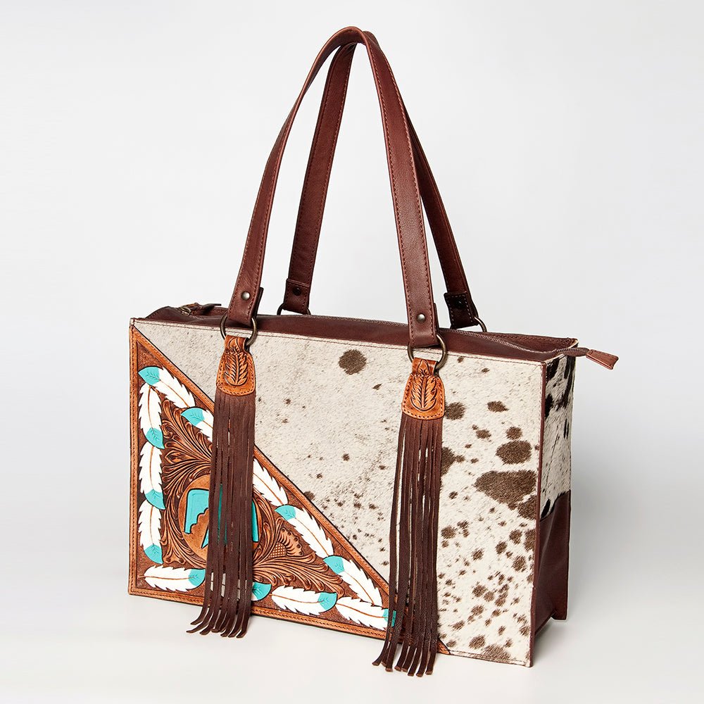 American Darling Hand Tooled Hair-On Genuine Leather