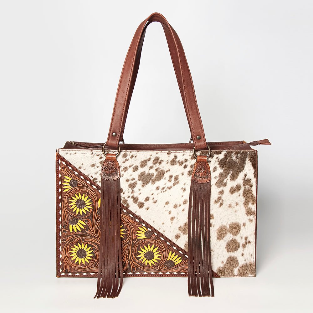 American Darling Hand Tooled Hair-On Genuine Leather