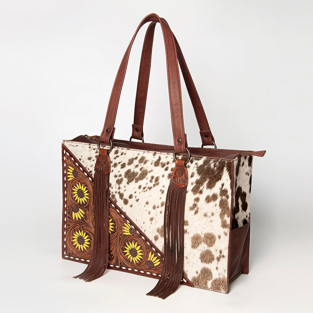 American Darling Hand Tooled Hair-On Genuine Leather