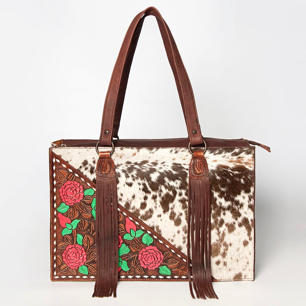 American Darling Hand Tooled Hair-On Genuine Leather