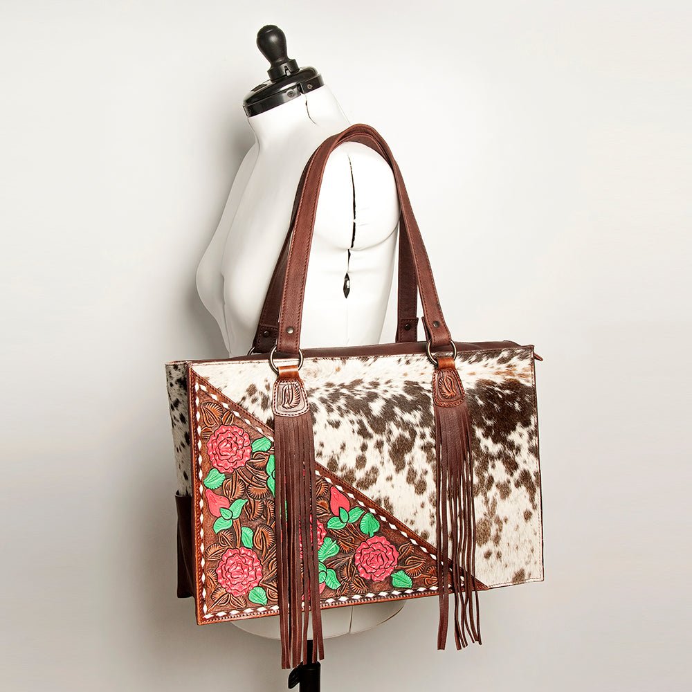 American Darling Hand Tooled Hair-On Genuine Leather
