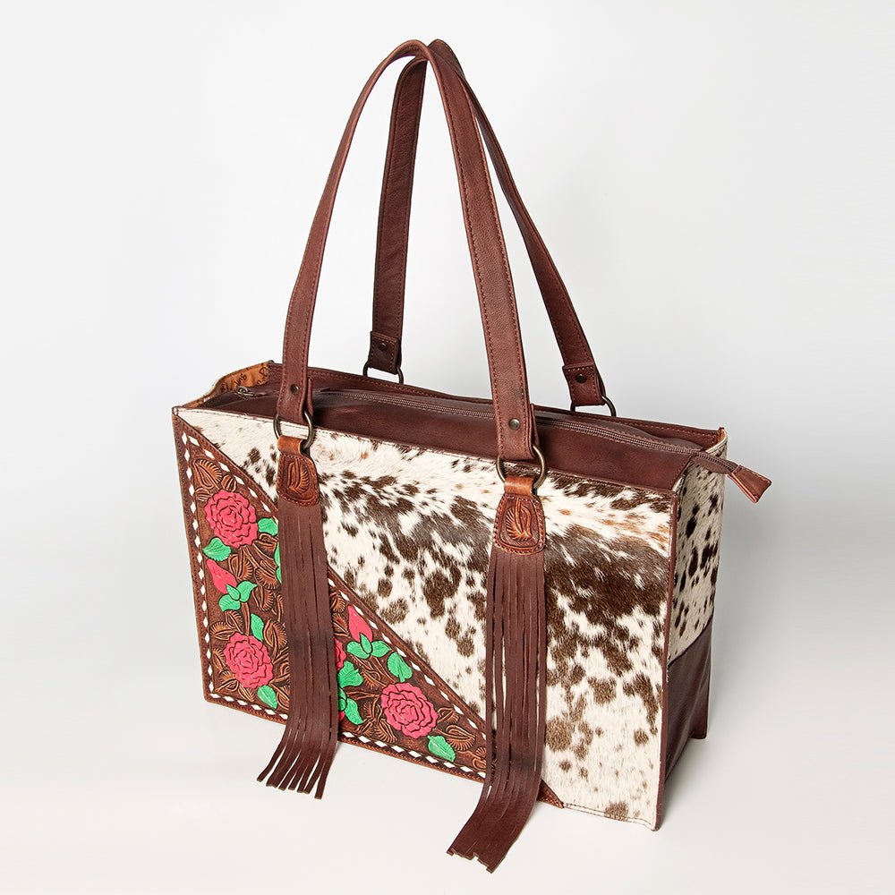 American Darling Hand Tooled Hair-On Genuine Leather