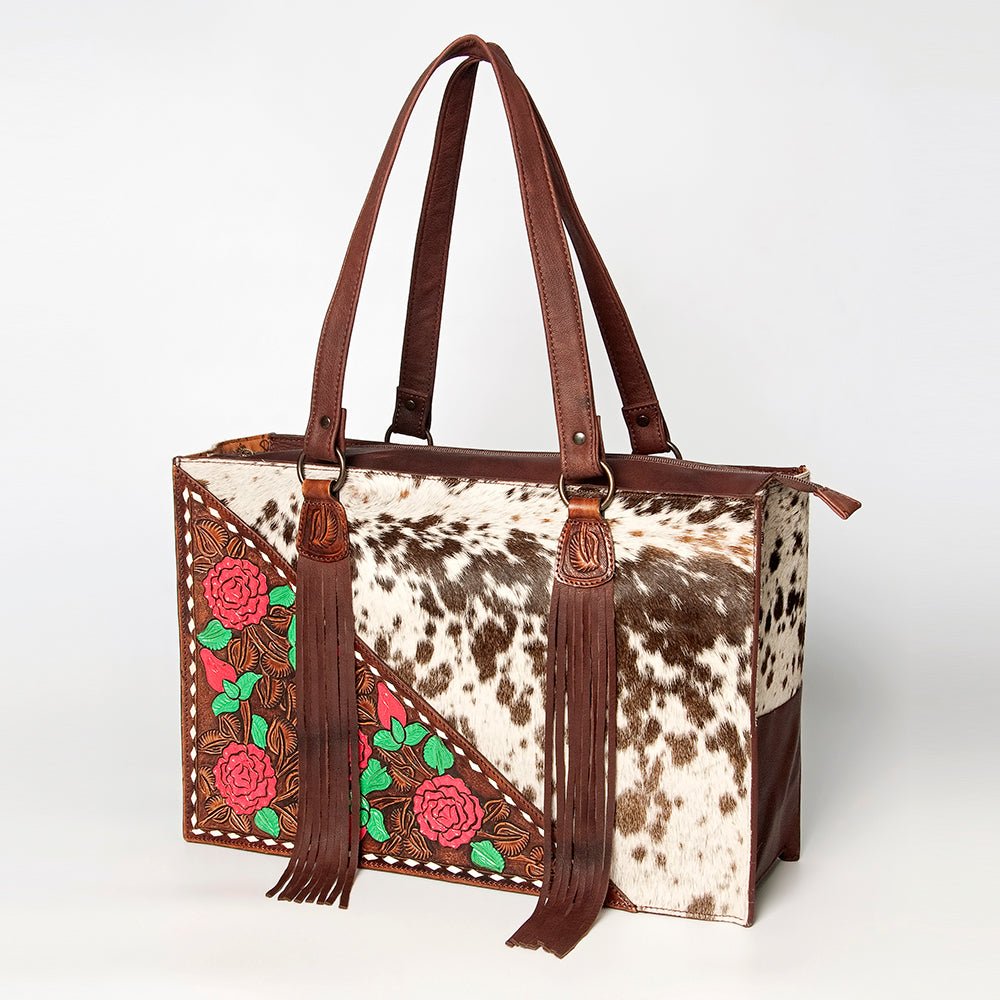 American Darling Hand Tooled Hair-On Genuine Leather