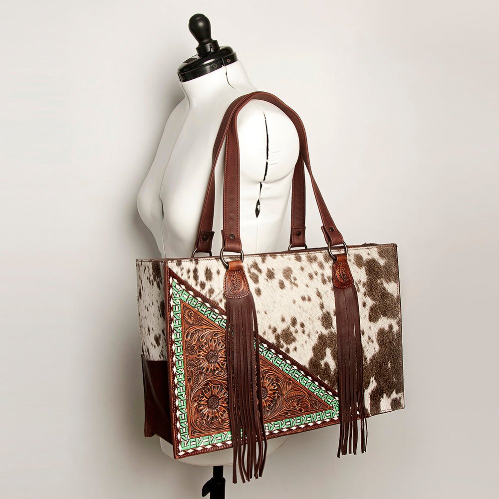 American Darling Hand Tooled Hair-On Genuine Leather