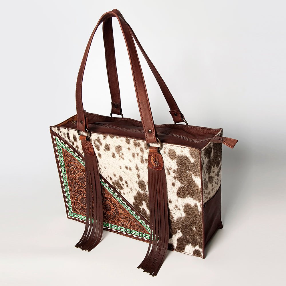 American Darling Hand Tooled Hair-On Genuine Leather