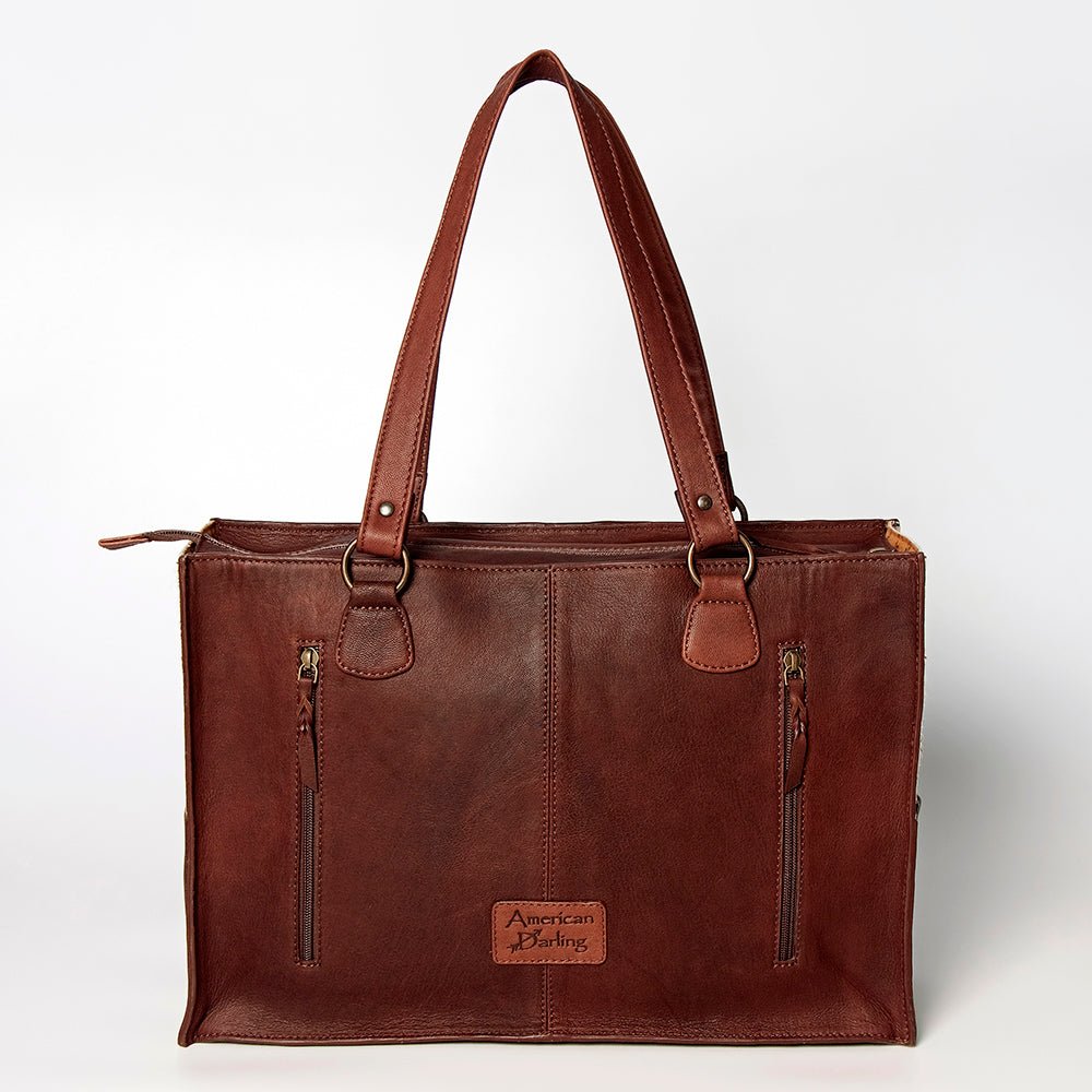 American Darling Hand Tooled Hair-On Genuine Leather