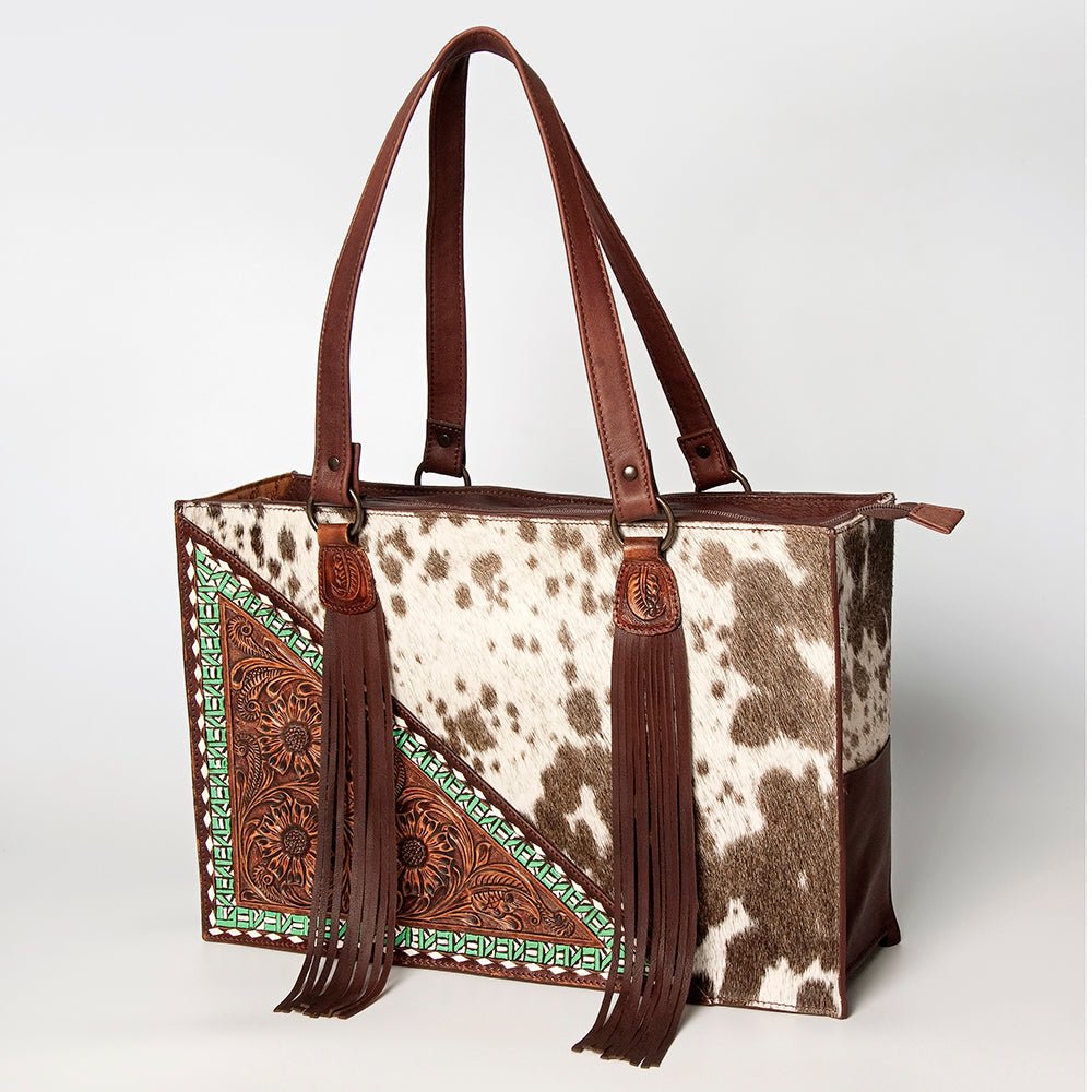 American Darling Hand Tooled Hair-On Genuine Leather