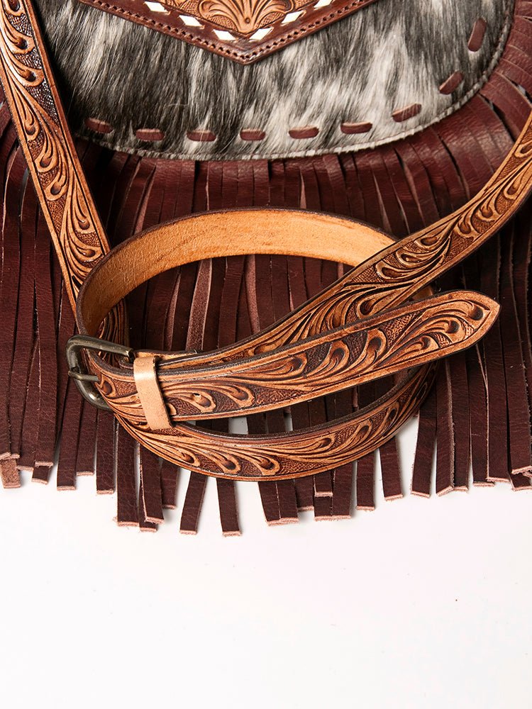 American Darling Messenger Hand Tooled Genuine Leather