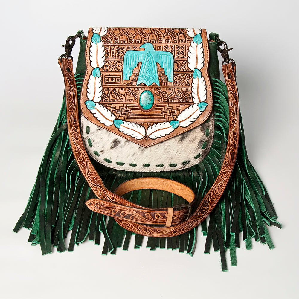 American Darling Messenger Hand Tooled Genuine Leather
