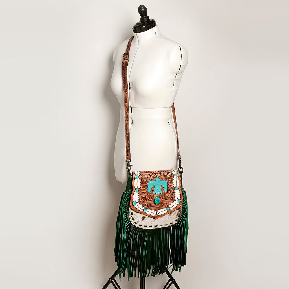American Darling Messenger Hand Tooled Genuine Leather