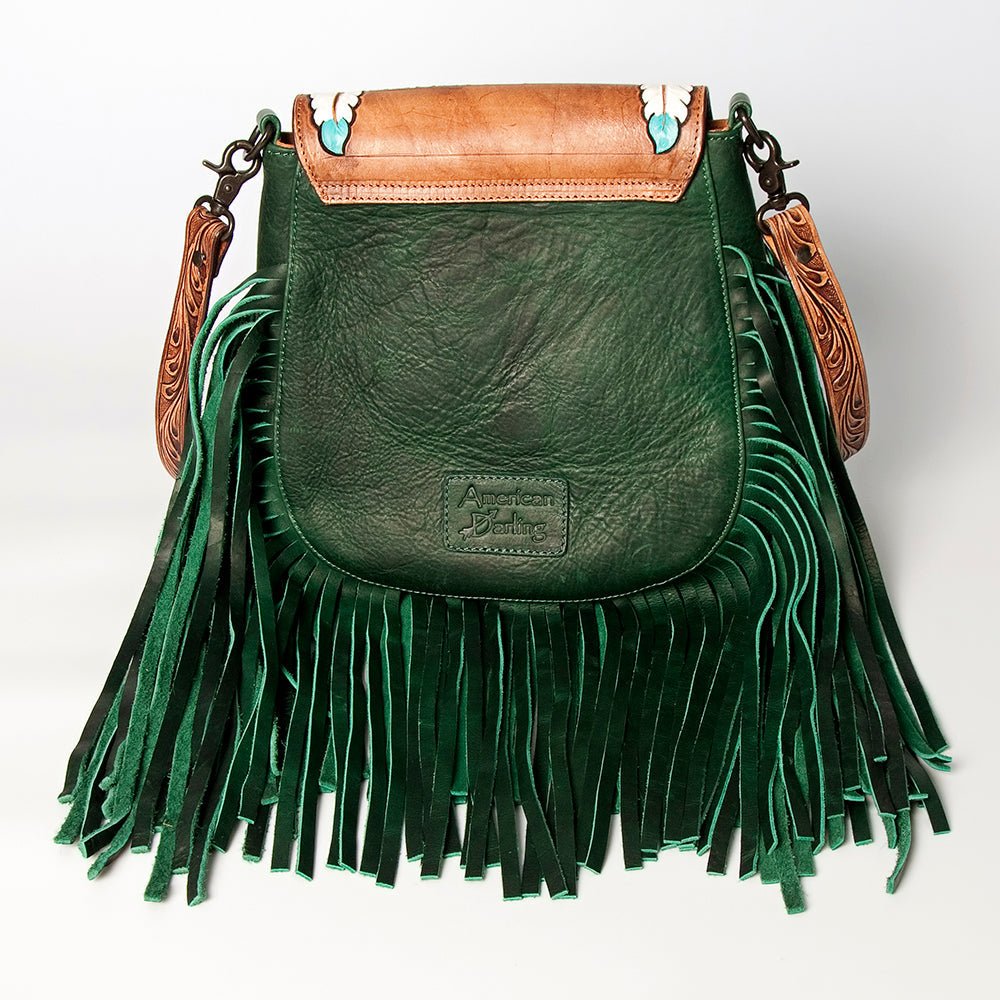 American Darling Messenger Hand Tooled Genuine Leather