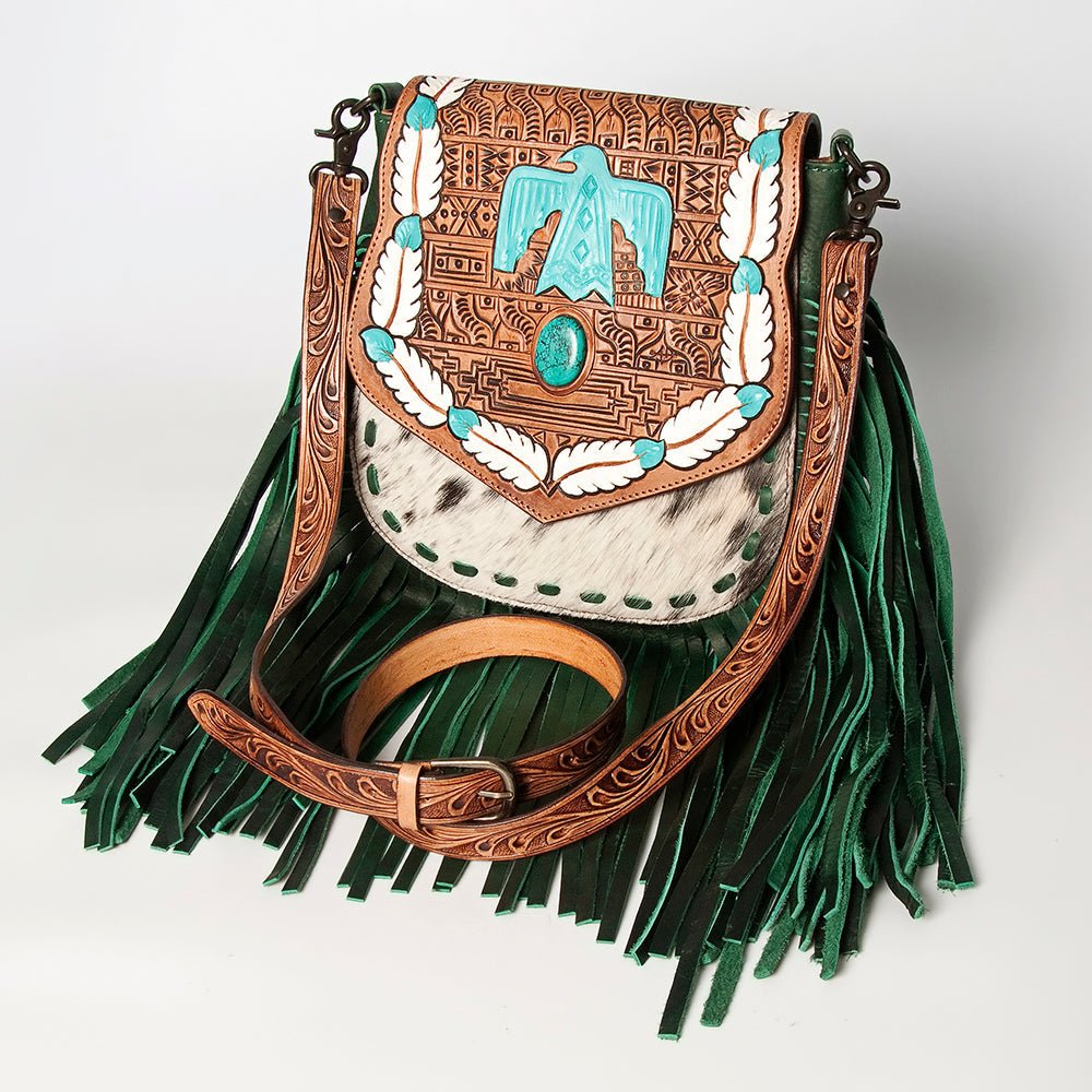 American Darling Messenger Hand Tooled Genuine Leather
