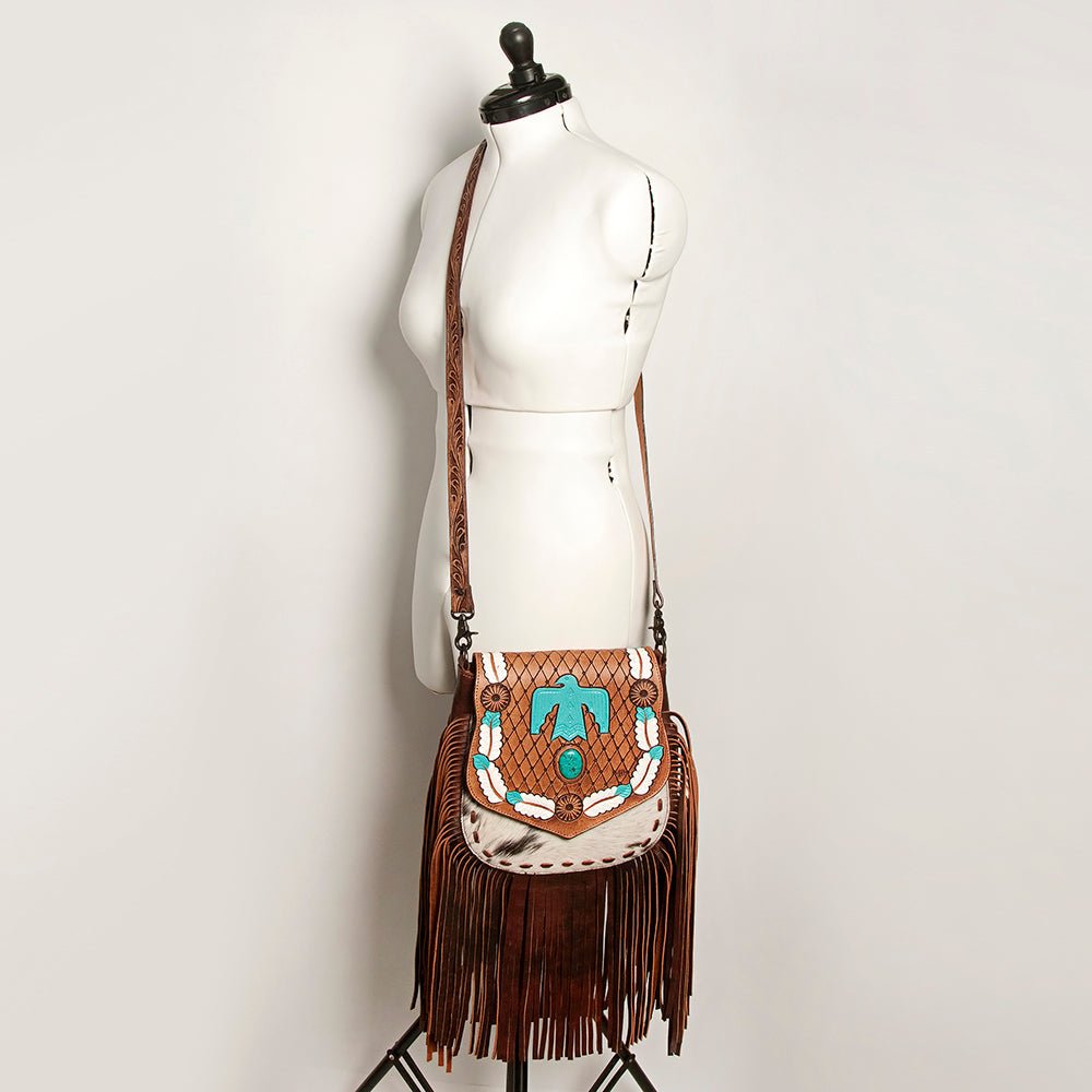 American Darling Messenger Hand Tooled Genuine Leather