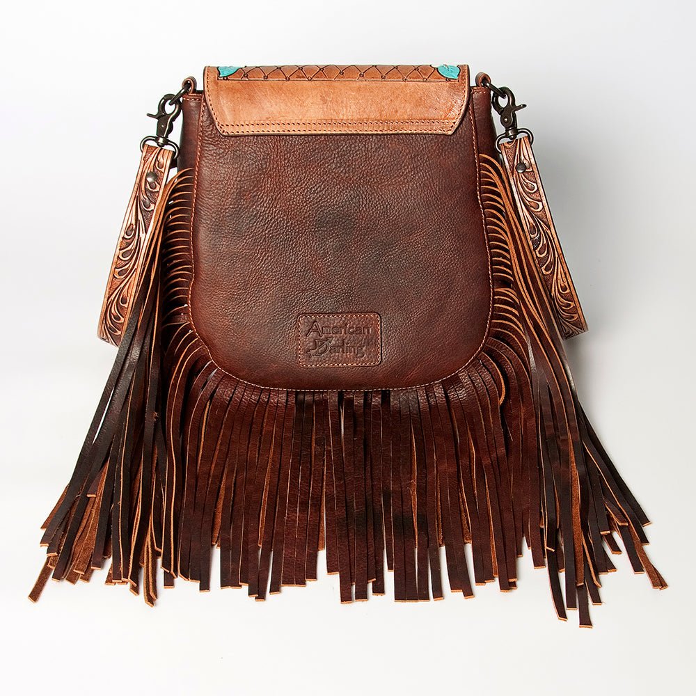 American Darling Messenger Hand Tooled Genuine Leather