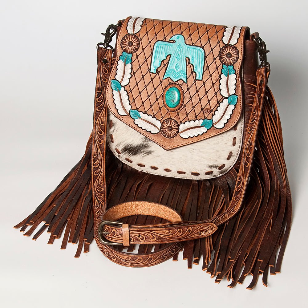 American Darling Messenger Hand Tooled Genuine Leather