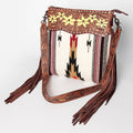 American Darling Signature Crossbody Hand Tooled Saddle Blanket Genuine Leather