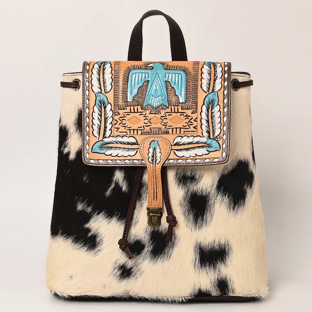American Darling Hand Tooled Hair-On Genuine Leather