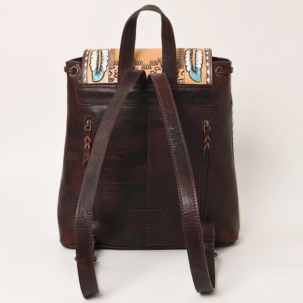 American Darling Hand Tooled Hair-On Genuine Leather