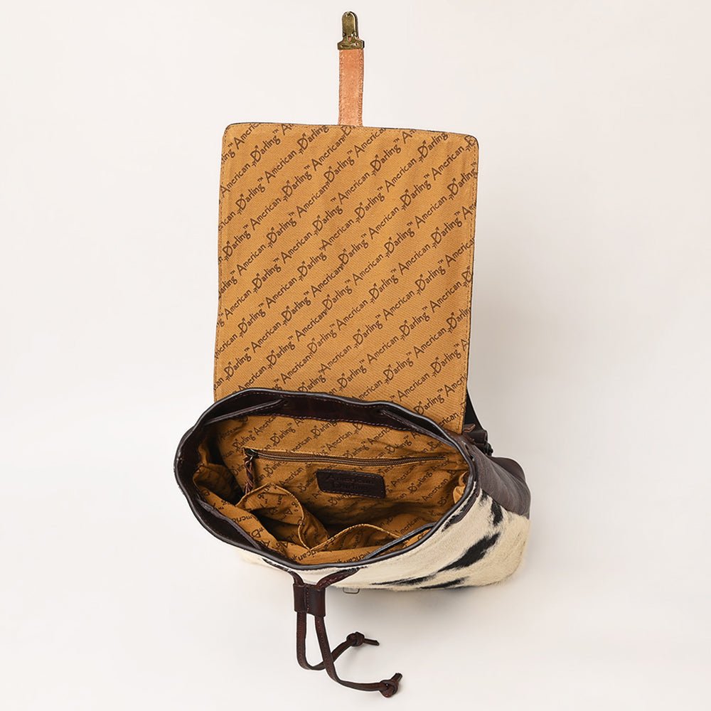 American Darling Hand Tooled Hair-On Genuine Leather
