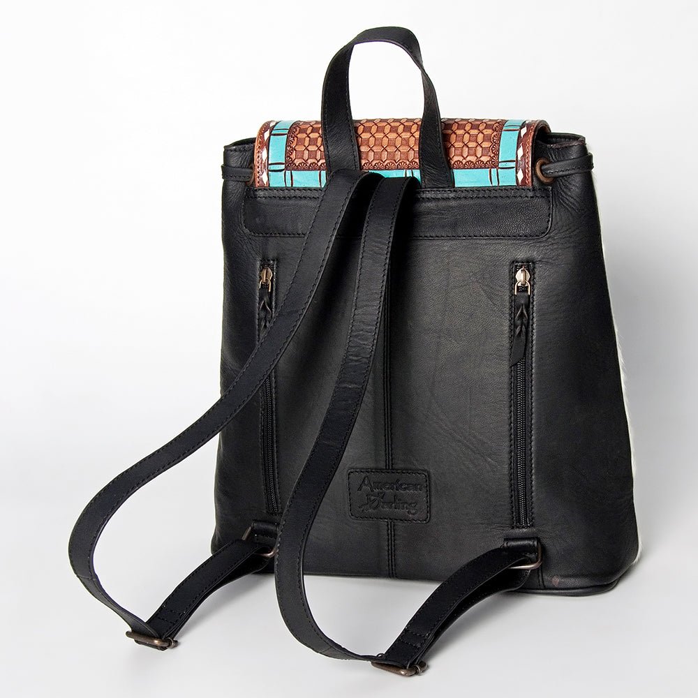 American Darling Hand Tooled Hair-On Genuine Leather