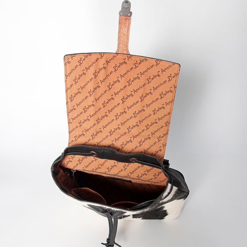 American Darling Hand Tooled Hair-On Genuine Leather