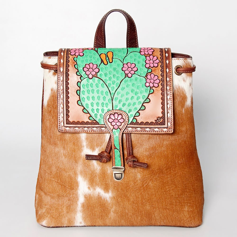 American Darling Hand Tooled Hair-On Genuine Leather