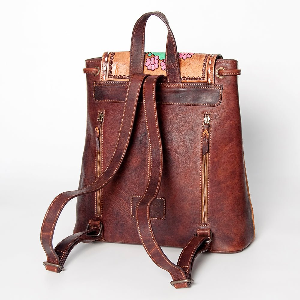 American Darling Hand Tooled Hair-On Genuine Leather