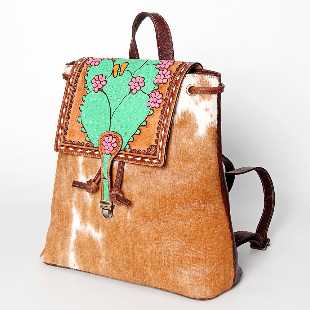 American Darling Hand Tooled Hair-On Genuine Leather