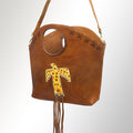 American Darling Genuine Leather Bucket Bag