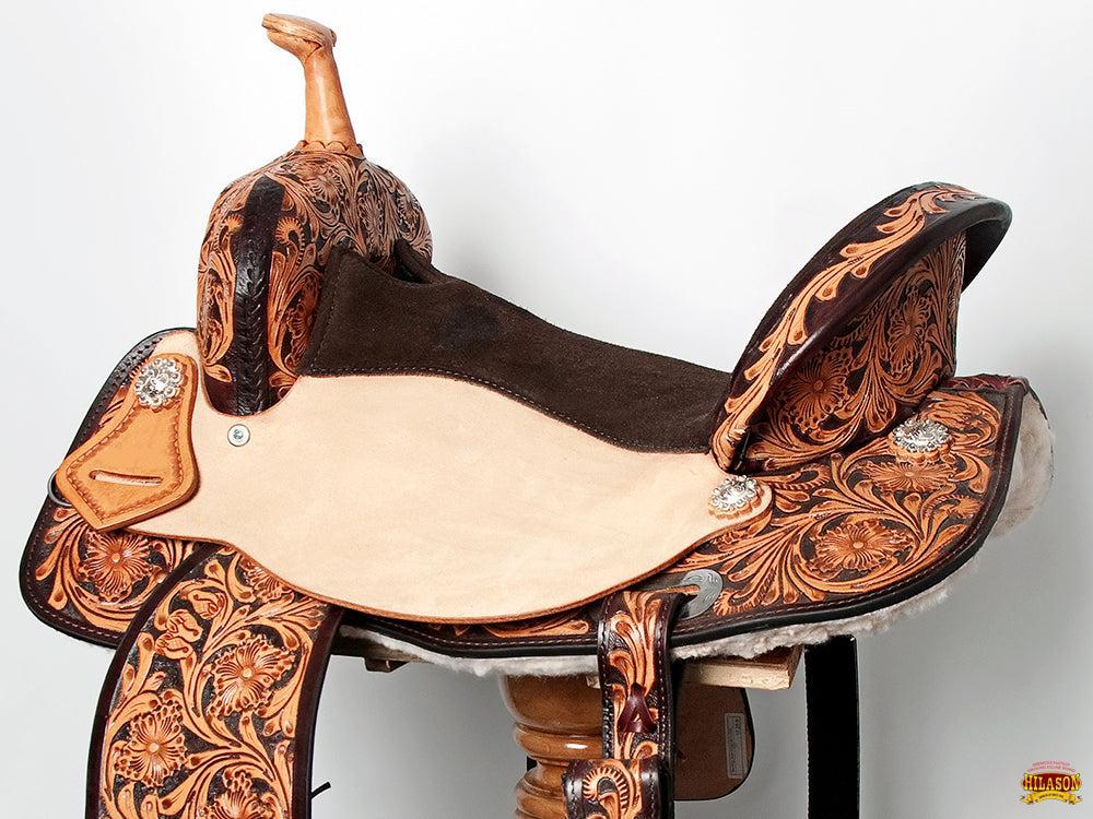 Hilason Flex-Tree Western Barrel & Trail Leather Saddle