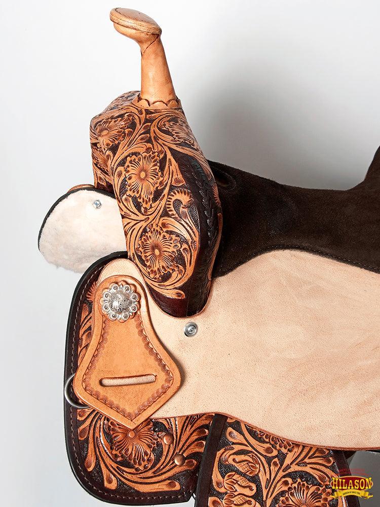 Hilason Flex-Tree Western Barrel & Trail Leather Saddle