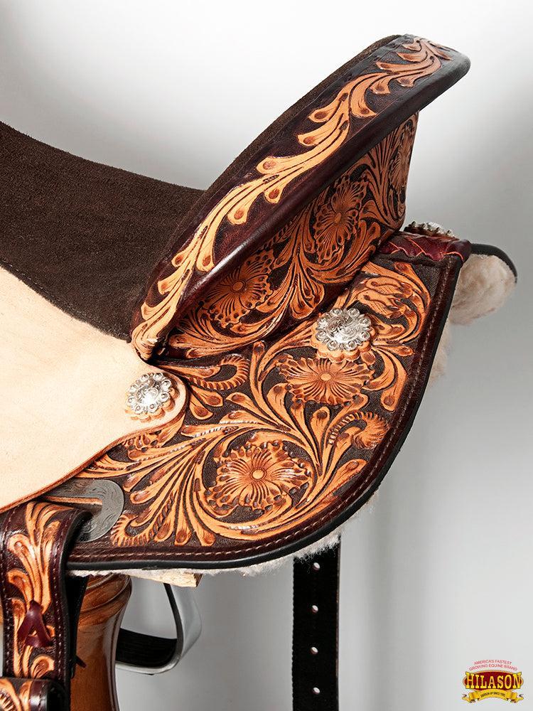 Hilason Flex-Tree Western Barrel & Trail Leather Saddle