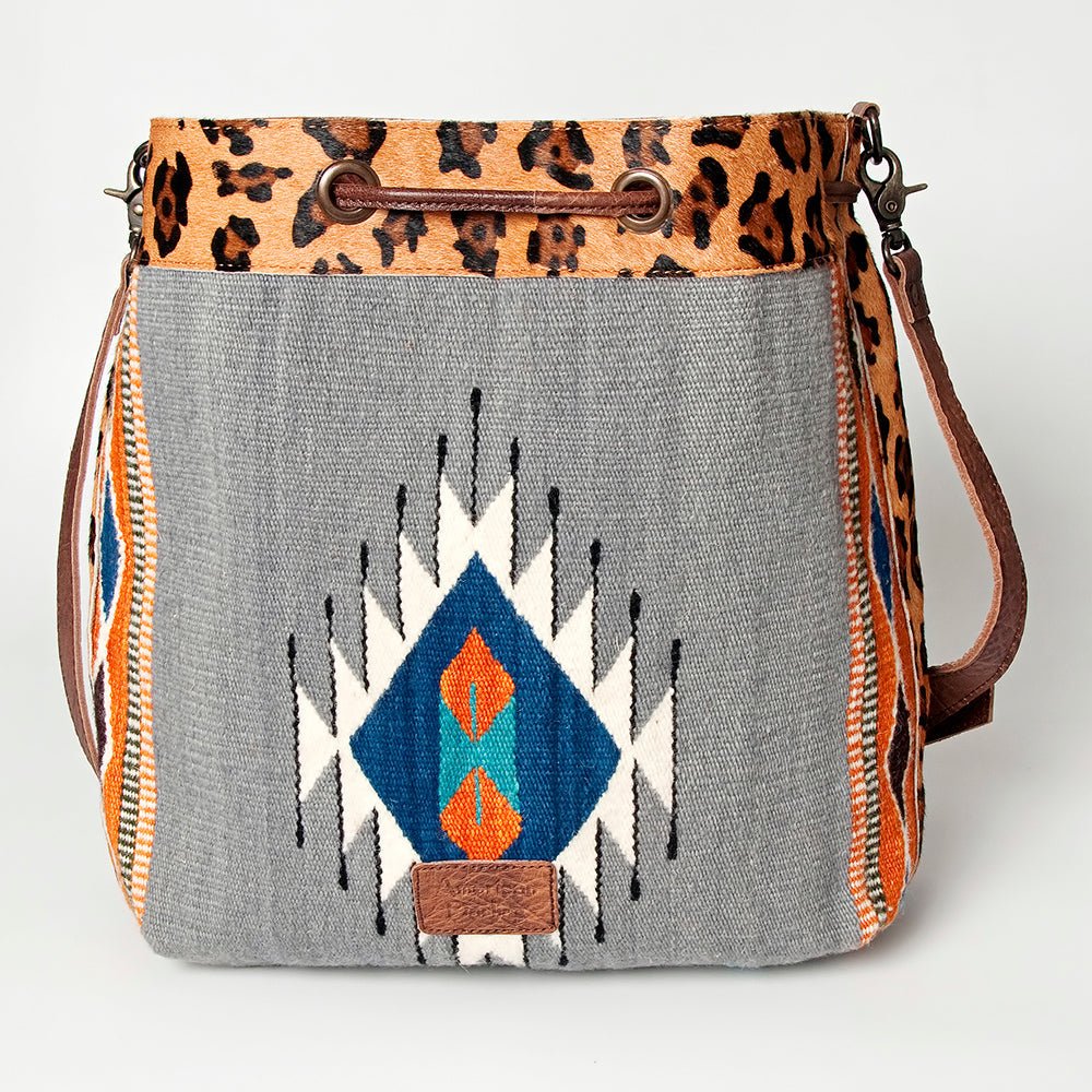 American Darling Saddle Blanket Hair-On Genuine Leather Crossbody Bag
